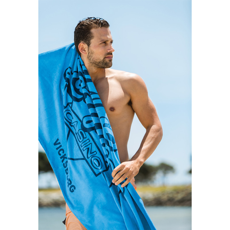 Promotional Velour Beach Towel (Color Towel, Tone on Tone)