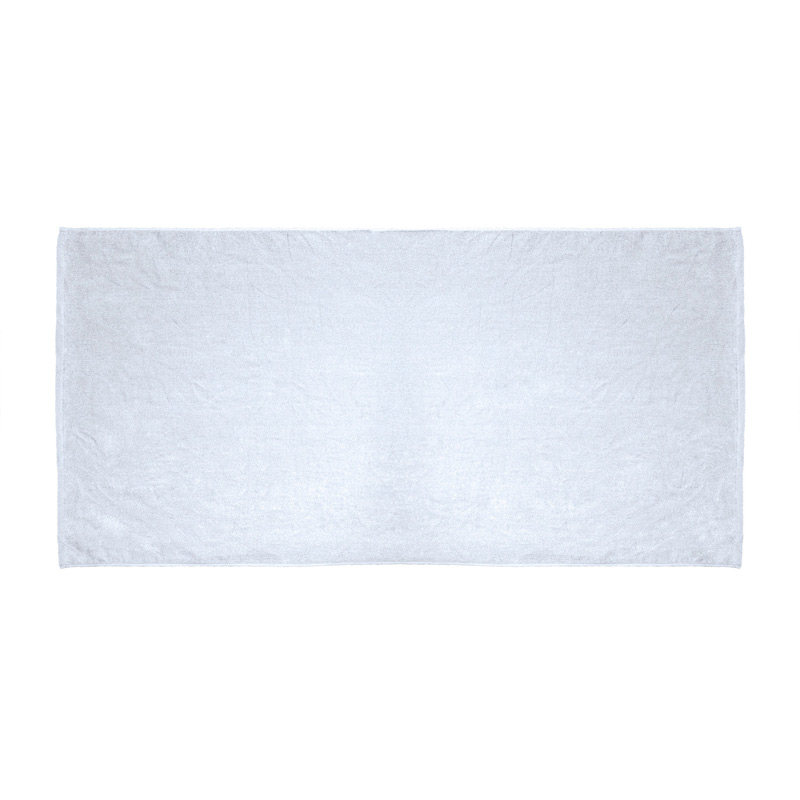 Promotional Velour Beach Towel (White Towel, Screen Printed)