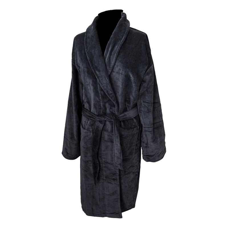Terry Velour Shawl Collar Robe (Color Embroidered)