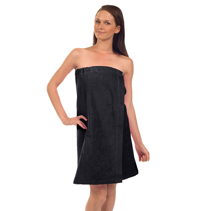 Women's Terry Velour 29" Spa Towel Wrap (Color Embroidered)
