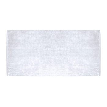 Premium Velour Beach Towel (White Towel, Screen Printed)